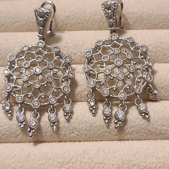 Ladies Judith Ripla Sterling Silver Dangle Earrings - Picture 1 of 3